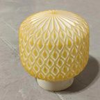 Vintage Glazen Plafondlamp, Wit En Geel thumbnail 5