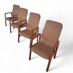 Teak & Fabric Dining Chairs From Dyrlund, 1960S, Set Of 4 thumbnail 2