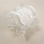 Vintage Glazen Lampenkap Glas Mat Wit Roos thumbnail 5