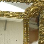 Antieke Kussenspiegel Repousse Spiegel Facet Frankrijk 19de Eeuw thumbnail 16