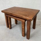 2X Brutalist ‘Nesting’ Tables – Oak thumbnail 5