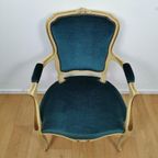 Brocante Vintage Franse Louis Xv Stoeltje, Fauteuil 304 thumbnail 3