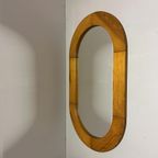 Vintage Jaren 70 Zweeds Design Ovale Grenen Houten Spiegel thumbnail 10