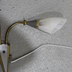 Vintage Buigbare Wandlamp - Jaren '50, Messing, Glas thumbnail 12