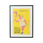 Vintage Ingelijste Poster Loterie Nationale France Fifties Reclame M. Pineau thumbnail 11