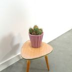 Bijzettafel Met Houtlook Formica Blad En Houten Poten Nr. 13 Plantentafel thumbnail 2
