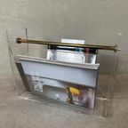 Vintage Plexi En Messing Magazinehouder thumbnail 7