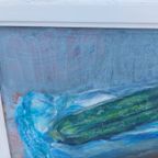 Origineel Acrylschilderij Op Canvas Met Ophangsysteem.blauw, Groen Schilderij thumbnail 7
