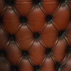 Oude Chesterfield Zetel Bruin Leder Wingchair Oorfauteuil thumbnail 15