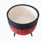Jaren 50 / 60 Vintage Poef Opbergbox Retro Poef Voetenbank thumbnail 4