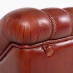 Sculptural Italian Modern Three Seat Leather Sofa / 3-Zitsbank, 1970’S thumbnail 11