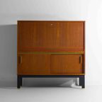 Mid-Century Barkast In Vintage Teak Met Messing Accenten thumbnail 4