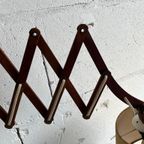 Vintage Houten Wandlamp /Schaarlamp Met Kapje 'Aro Leuchten' thumbnail 19