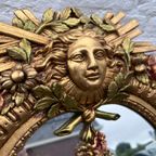 Franklin Mint Jaren 80, Louis Xiv Spiegel, Goudkleurig Fraai Gedetailleerd thumbnail 11