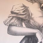 Uknown, Lady With Fan, Monochrom (Black And  White) thumbnail 12