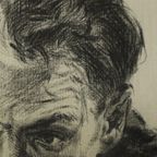 Grote Houtskool Tekening Advocaat Kunst Driesschaert Gedateerd 1974 thumbnail 3