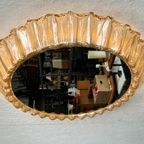 Vintage Wandspiegel, Rond, Met Verlichting, Duitsland 1970's thumbnail 4