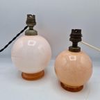 Set Art Deco Lampen Van Glaspasta, Frankrijk 1950S thumbnail 11