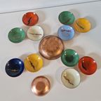 Fifties Vintage Emaille Pindastel Schaaltjes Set Tapas Pinda thumbnail 7