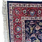 Handgeknoopt Perzisch Kashan Vloerkleed 195X290Cm - Vintage Wol Tapijt - Donkerblauw Rood - Relving thumbnail 10