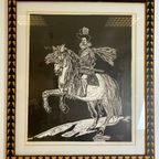 Ondine De Kroon Kunstwerk. Linoleum Snede. Top Kunst. Genummerd. In Hotel New York Gehangen thumbnail 2