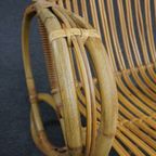 Unieke Dutch Design Rotan Fauteuil, 1950 thumbnail 8