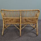 Vintage Rotan Belse 8, 2 Zits Bank, Dutch Design, 1950 thumbnail 5