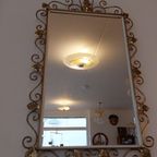 Vintage Rechthoekig Deknudt Spiegel Wandspiegel Messing thumbnail 20