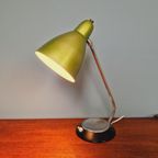 Vintage Bureaulamp In Groen En Chroom Gelakt Metaal thumbnail 4