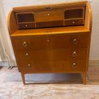 Vintage Rolltop Kast-/ Secretaire Deens thumbnail 4