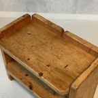Jaren 70 Bijzettafel Vintage Nachtkastje Pine Retro Design thumbnail 2