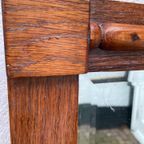 Oud Eiken Geslepen Spiegel Met Bobbin Kralen 50 X 36 Cm - Reliving thumbnail 5