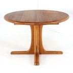 Ronde Massief Teak Deense 1x Verlengbare Eettafel 'kalundborg' Vintage thumbnail 17
