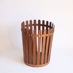 Vintage Teak Wooden Paper Bin, 1950s thumbnail 3