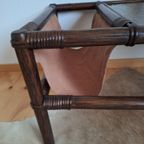 Vintage Rotan Salontafel Met Glasplaat En Lectuurbak thumbnail 10