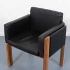 Set Of 4 Leather Armchairs And A Table From Bernini / Tafel En Stoelen Set, 1980’S Italy thumbnail 12