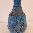 Vintage Vaas Jaren 50/60 Blauwe Lava Vaas thumbnail 4