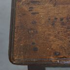Grote, Functionele Antieke Engelse Bijzettafel/ Stool Met Een Waanzinnig Patina thumbnail 3