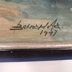 Vintage Schilderij Op Linnen Gesigneerd thumbnail 6