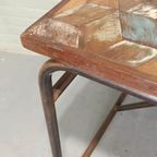 Gerecycled Hout En Metaal Eettafel, Tafel, 141 X 81 Cm thumbnail 8