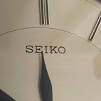 Seiko Wandklok Quartz. Vintage Moderne Japan Klok Jaren Keukenklok, Gouden Vierkante Klok. thumbnail 8