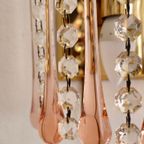 Murano Teardrop Wandlamp Wandlampje Messing Vintage Roze thumbnail 2