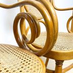 2 X Rotan Hoge Thonet Stoel Met Armleuning Nr 207 Rf thumbnail 3