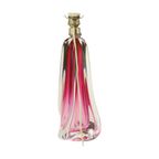 Paarse Roze Tafellamp Kristal Val Saint Lambert Swirl Jaren 60 thumbnail 3