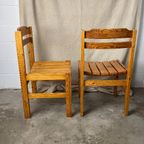 4x Gelakte Grenen Vintage Stoelen, Reliving thumbnail 14