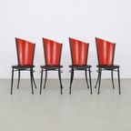 4X Postmoderne Eetkamerstoel In Memphis Style, 1980S thumbnail 2