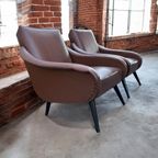 2x Vintage Lounge Fauteuils - Mid Century Modern Stijl thumbnail 11