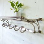 Vintage Kapstok Jaren 60 70 Design Chroom Art Deco Aluminium thumbnail 2