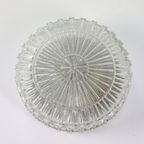 Vintage Ronde Plafondlamp Plafonniere 'Stralning' Glas Glazen thumbnail 8