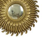 Vintage Zonnespiegel Sunburst Spiegel Convex Goud Hars 42Cm thumbnail 11